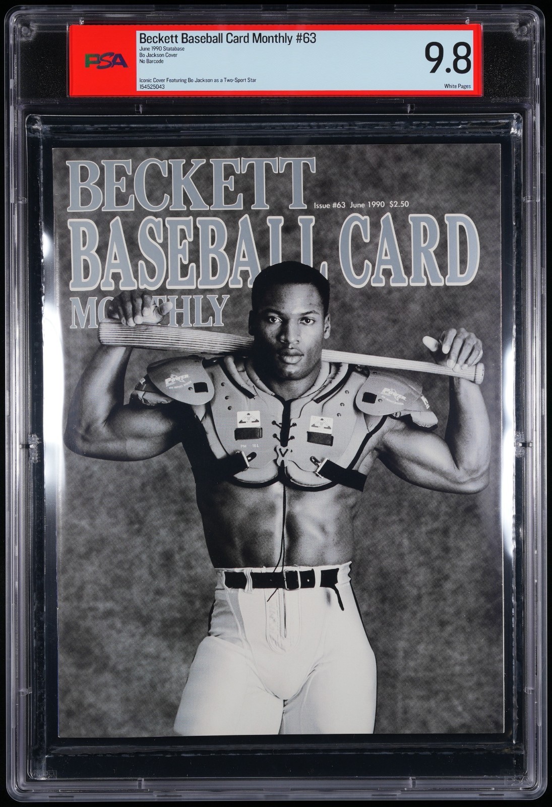 June 1990 Beckett Baseball Card Magazine BO JACKSON Iconic Cover Graded PSA 9.8