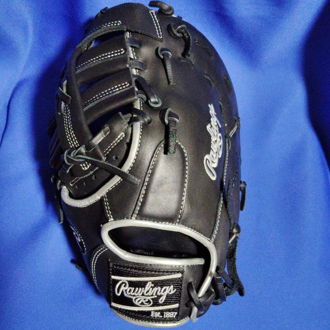 Rawlings Encore Series Junior First Mitt Black Silver for Left-Handed Thrower