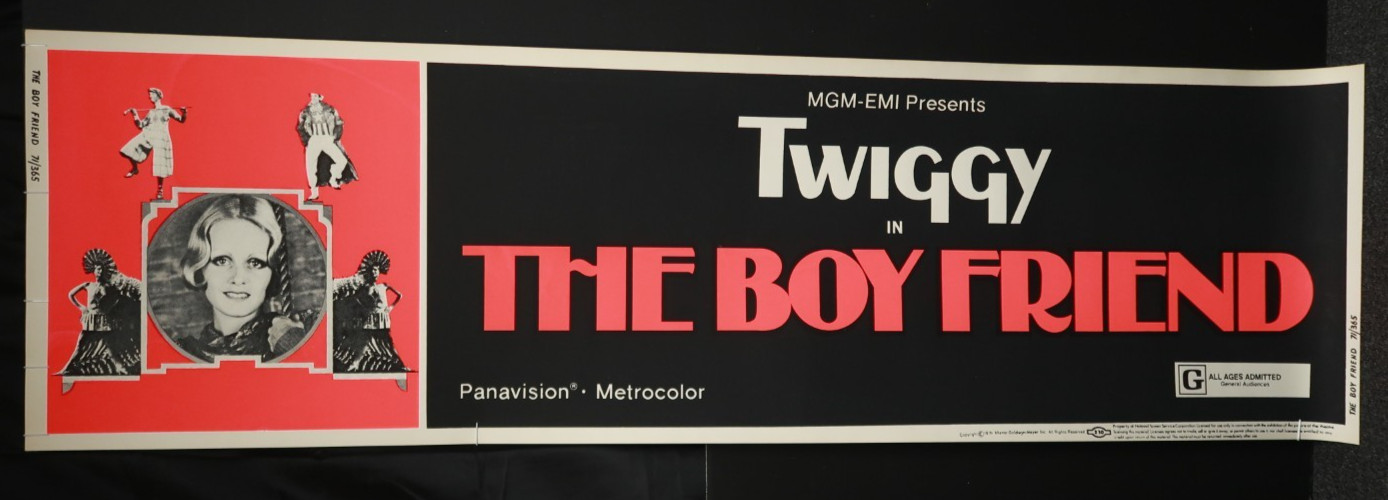 Twiggy in The Boy Friend 1971 Poster Banner 24 x 82 Blacklight NSS 71/365
