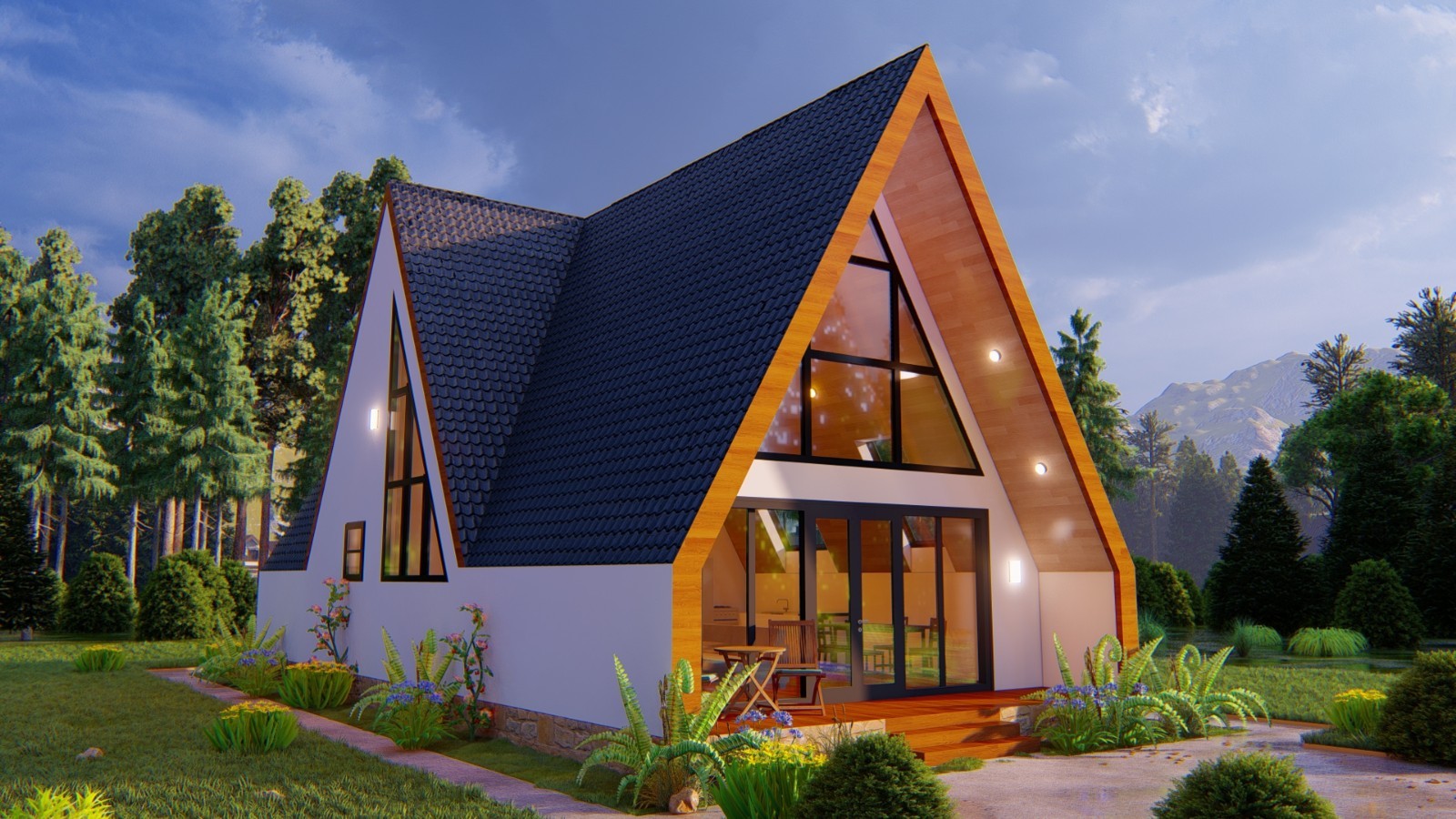 A frame house plan [2 bedrooms]