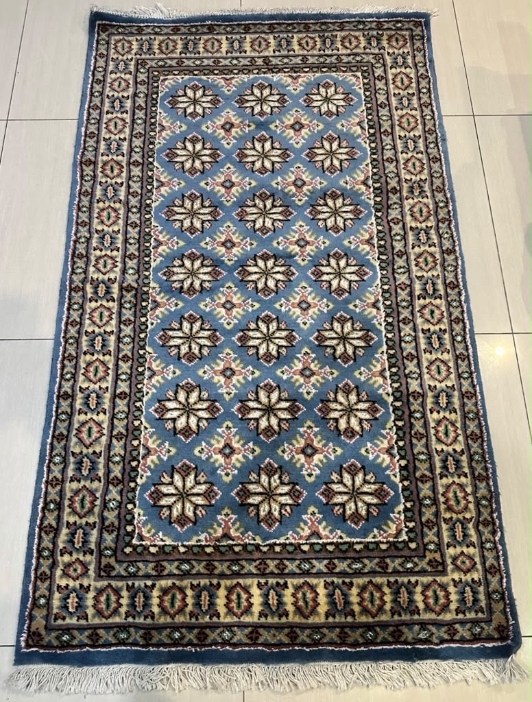 Vintage Hand-Knotted Area Rug 5-3x3-0 Traditional Oriental Wool Turkmen Carpet