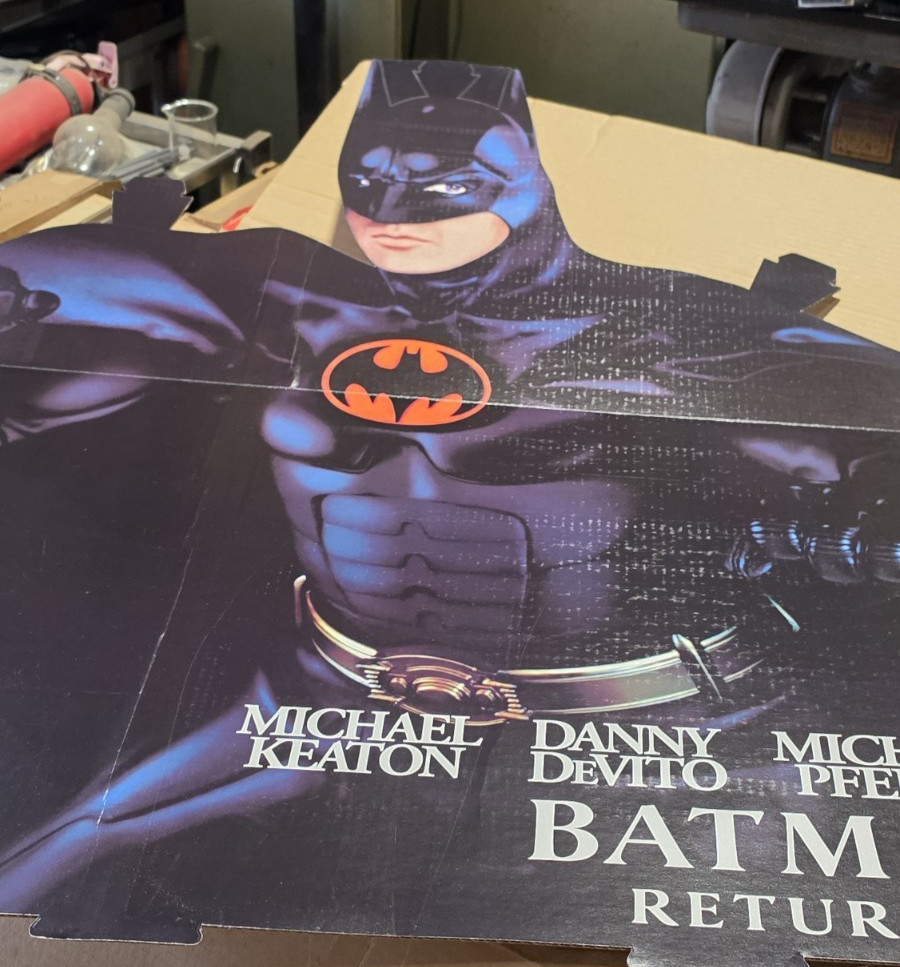 Batman Returns 1992 Warner Bros VHS Promo Standee Michael Keaton Catwoman