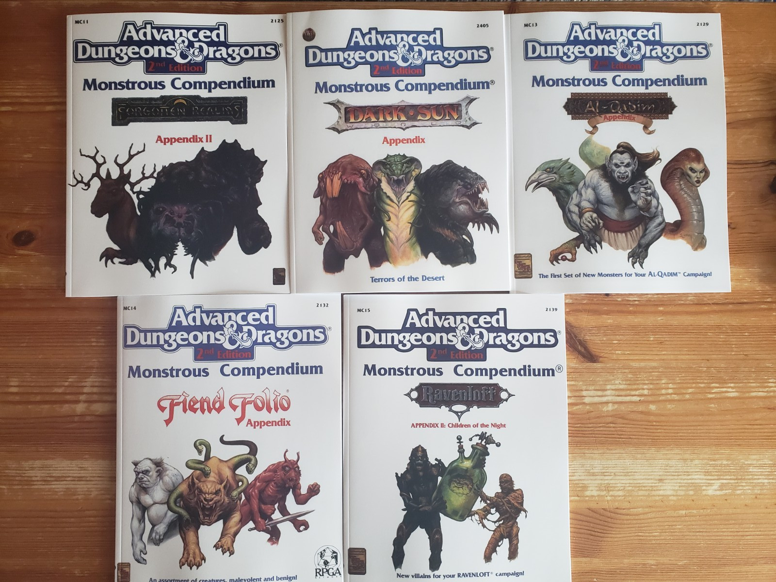 Monstrous Compendium Set 3 — 11-15 — (D&D, lot 5 books, POD, Softcover, VF/NM) Monstrous Compendium Set 3 — 11-15 — (D&D, lot 5 books, POD, Softcover, VF/NM)