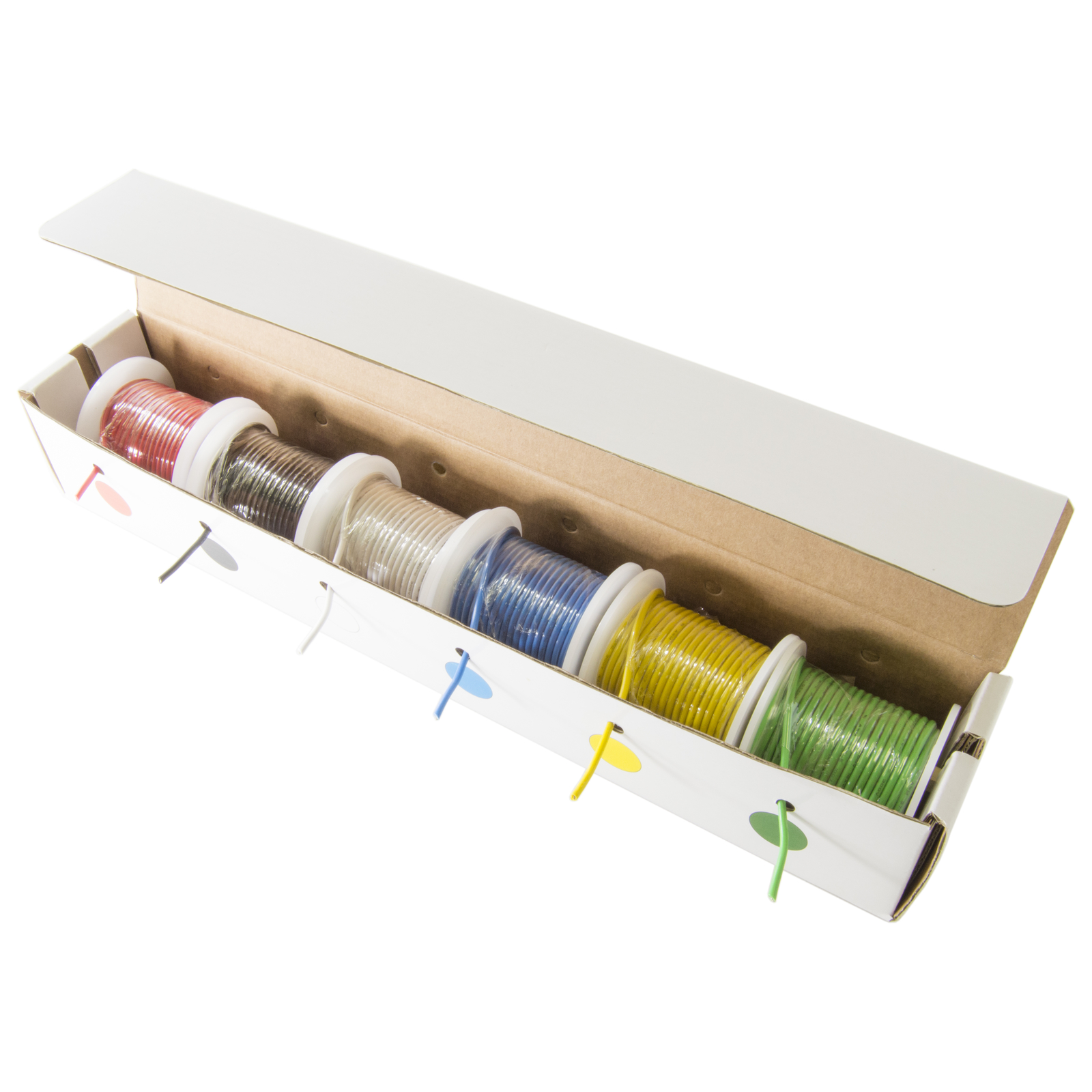 16 Gauge Stranded Hook-Up Wire Kit, Includes Six Different Color 25 Foot Spools