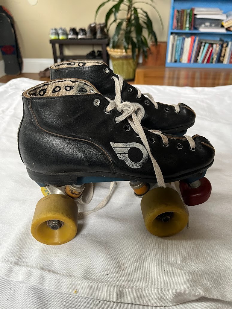 Vintage Oberhamer Quad Roller Skates Rannalli Wheels & Plates Retro Derby