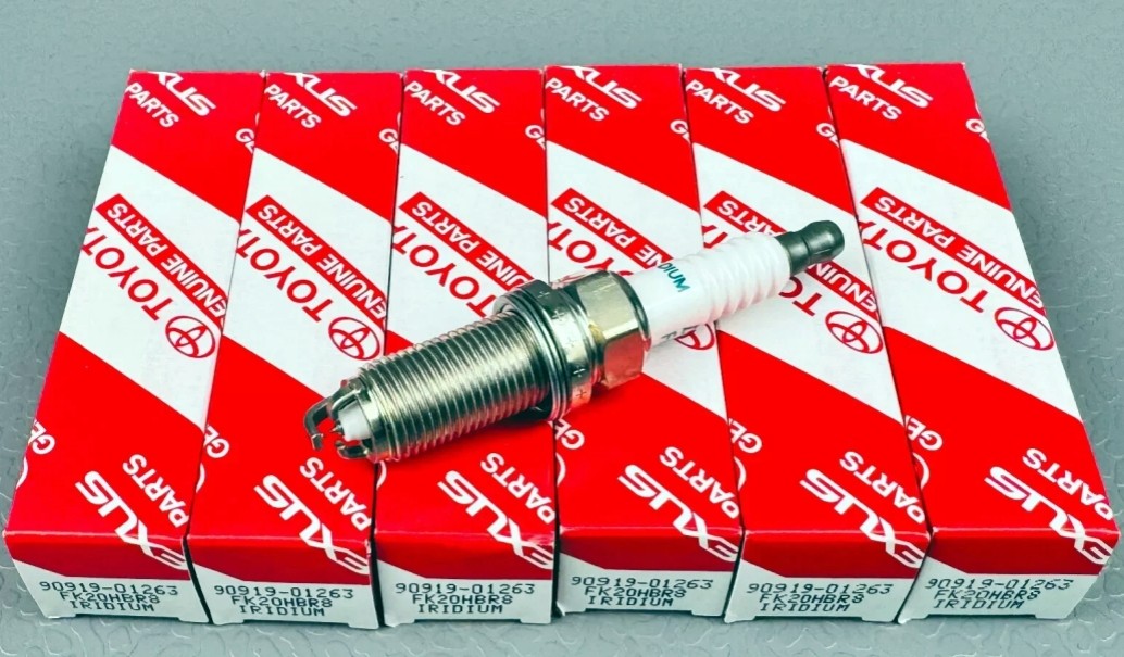 6Pcs OEM Spark Plugs 90919-01263 FK20HBR8 for Camry Tacoma & Lexus 3.5L 2GR-FKS