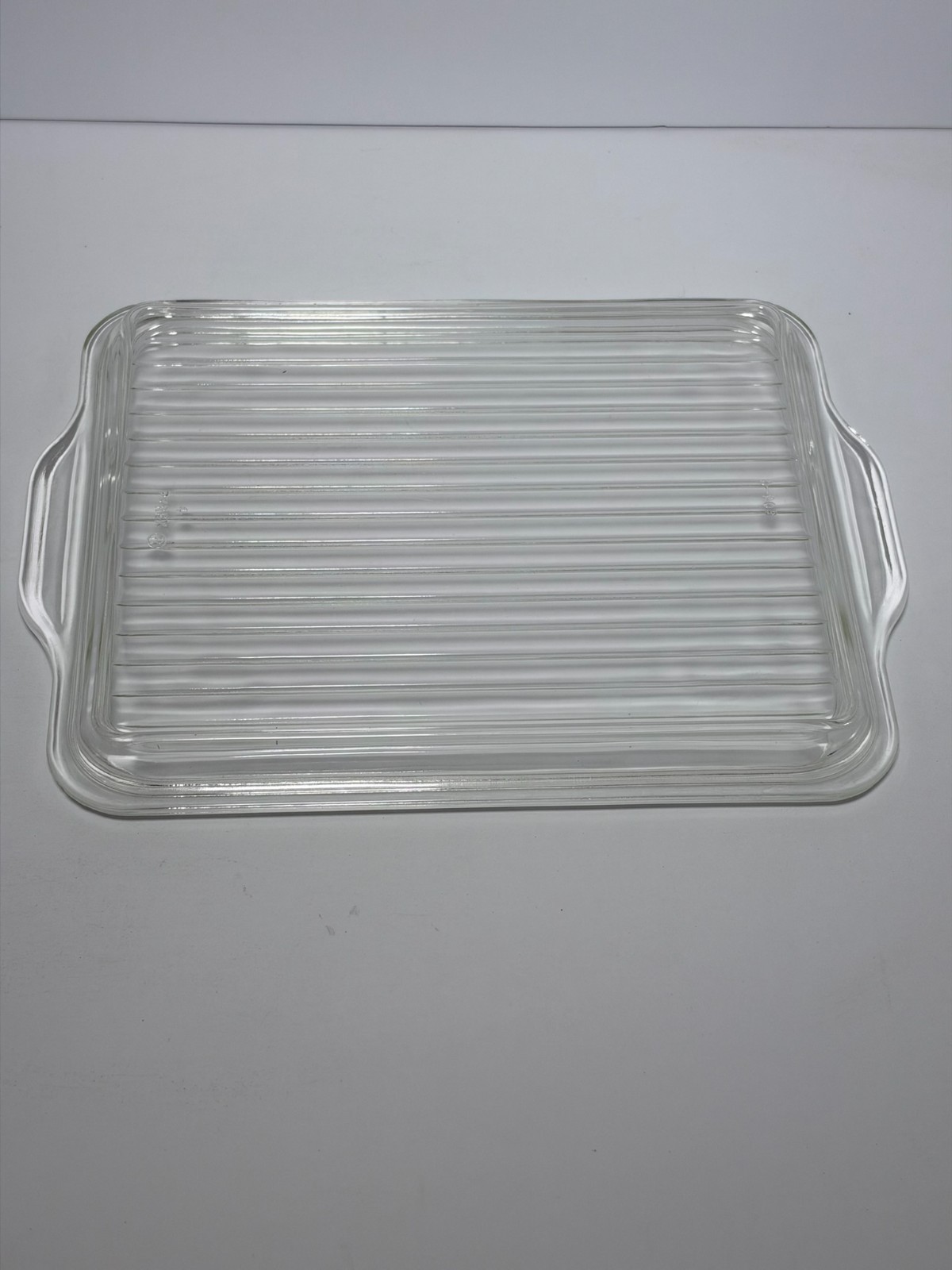 Vintage Pyrex 503-C Clear Glass Ribbed Refrigerator Dish Lid Replacement 1.5 Qt