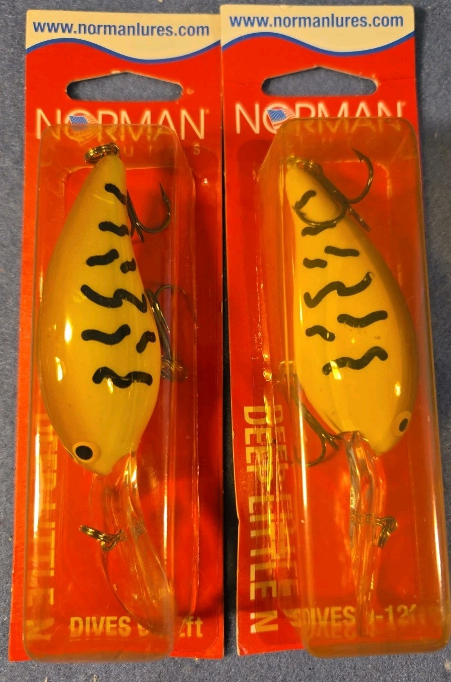 2 ~NOS *Pre-Pradco Norman Lures Deep Little N Made US 3/8 oz GDLN-244 PLUM CRAZY