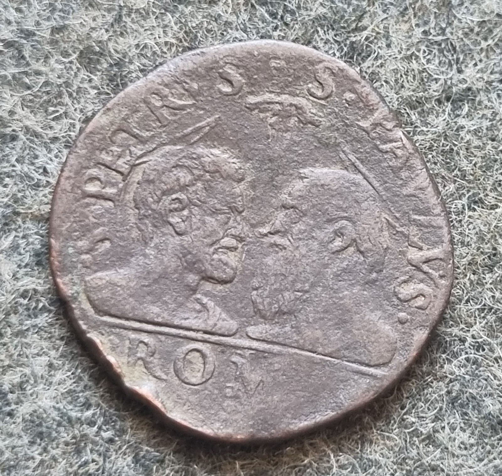 PONTIFICAL STATE COIN POPE URBAN VIII° QUATTRINO SAN PIETRO & PAOLO 1623/1644