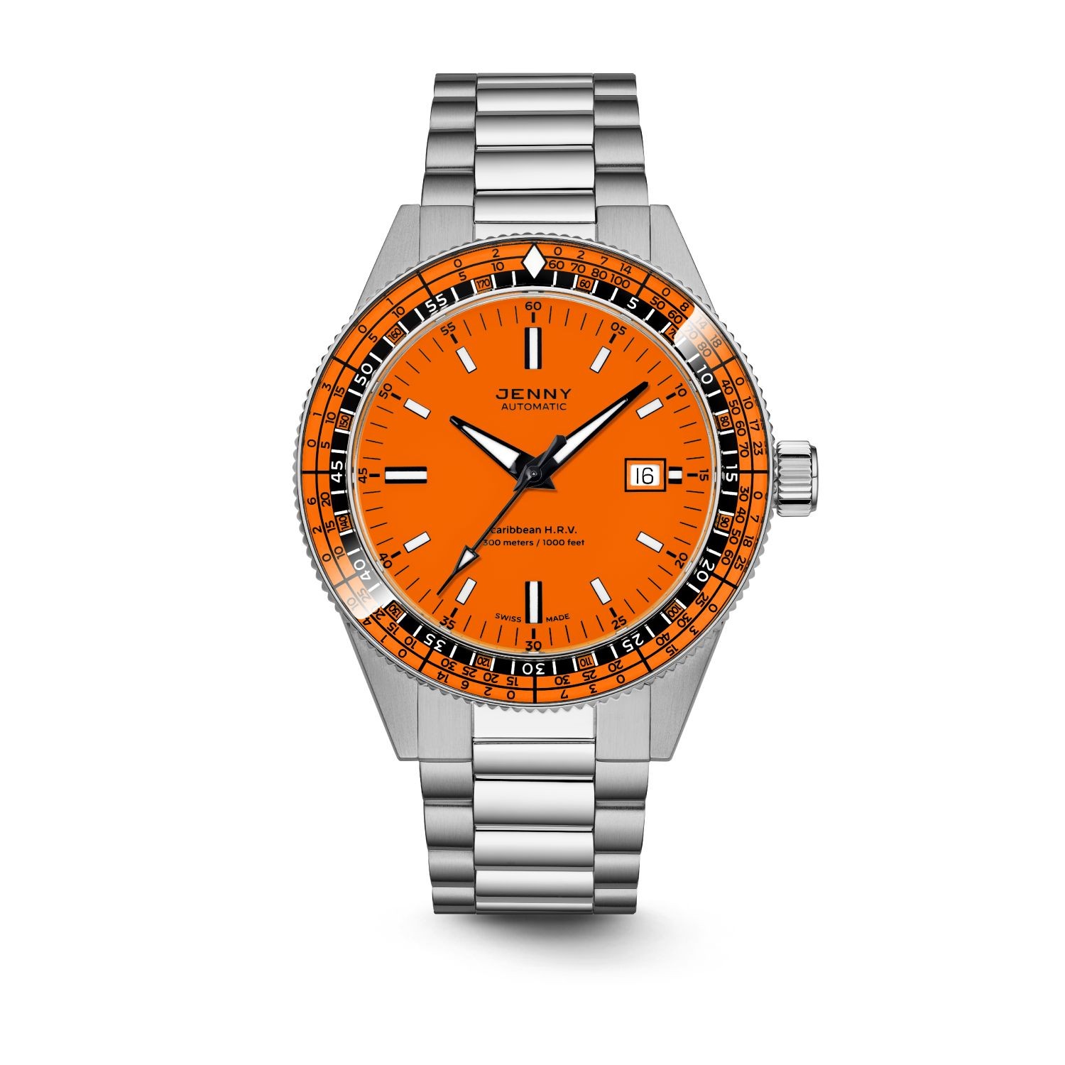 Jenny JE122001001 Men's Caribbean H.R.V. Orange Swiss Automatic Watch