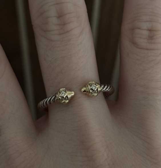 David Yurman Renaissance Ring Sterling Silver w 14k Gold David Yurman Renaissance Ring Sterling Silver w 14k Gold