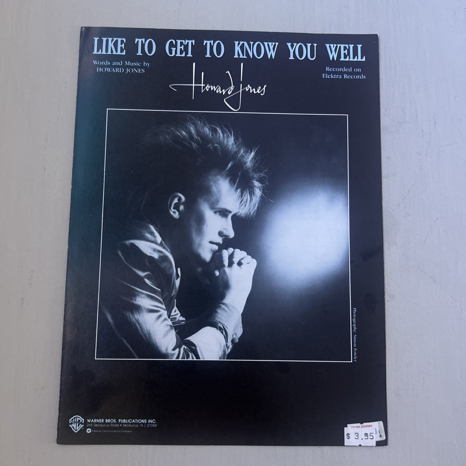 HOWARD JONES Like To Get To Know You Well SHEET MUSIC-1984 Unused HOWARD JONES Like To Get To Know You Well SHEET MUSIC-1984 Unused