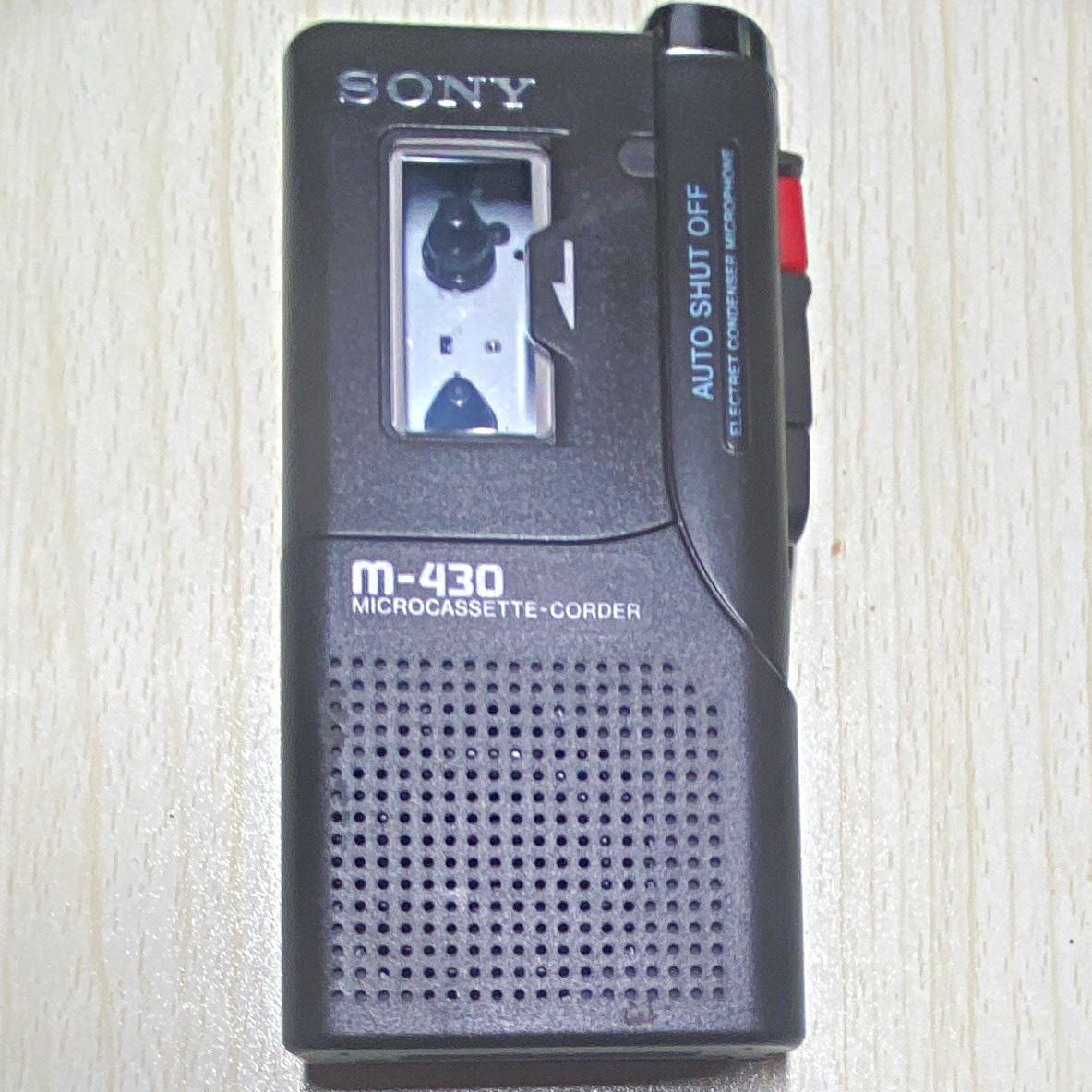 Sony M-430 Handheld Microcassette Voice Recorder 3.5mm Jack Auto Shut Off