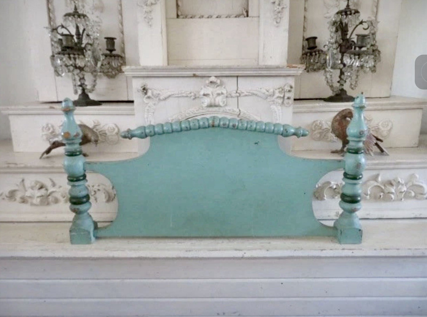 GORGEOUS Old Vintage French Salvaged Cut HEADBOARD Use as Wall Decor GORGEOUS Old Vintage French Salvaged Cut HEADBOARD Use as Wall Decor