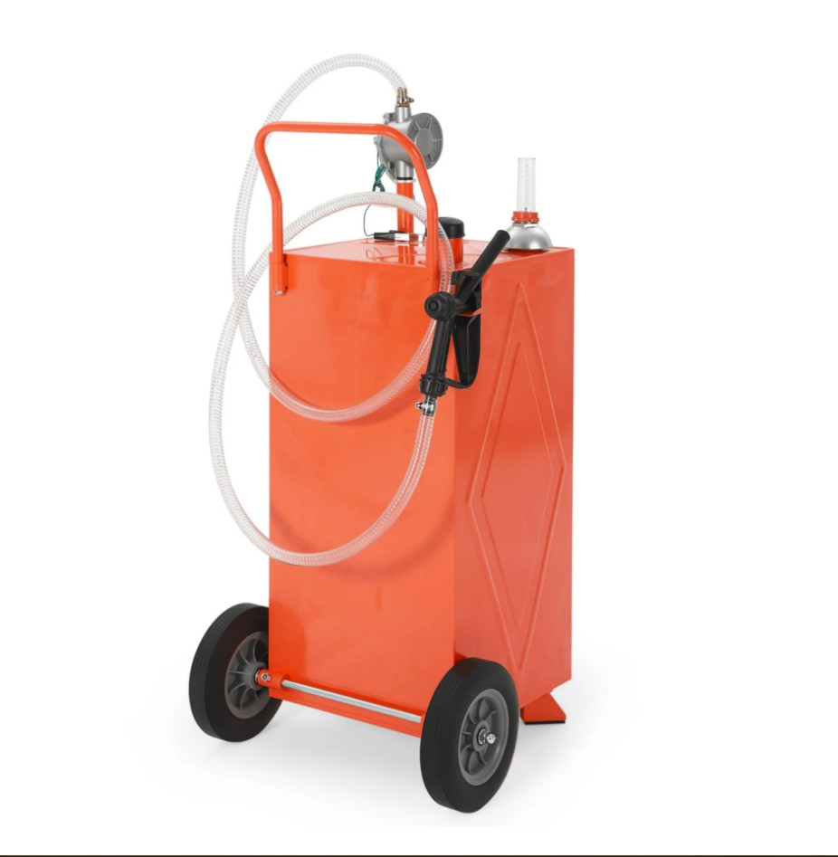 Garvee 35 Gal Portable Fuel Caddy, Gas Tank with Rotary Pump, Hose & Level Gauge Garvee 35 Gal Portable Fuel Caddy, Gas Tank with Rotary Pump, Hose & Level Gauge
