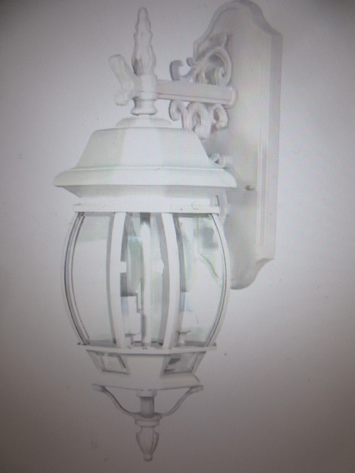 Satco 3-Light Outdoor White Wall Lantern Sconce - 60/891 Satco 3-Light Outdoor White Wall Lantern Sconce - 60/891