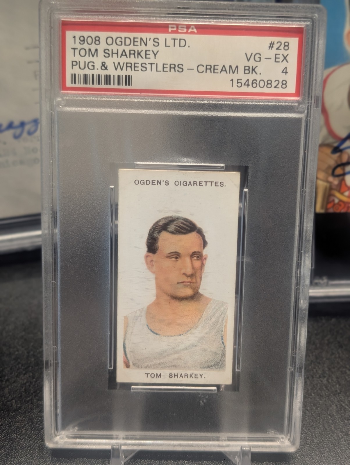 1908/1909 Ogdens LTD. Pugilists & Wrestlers Tobacco Tom Sharkey #28 PSA 4 1908/1909 Ogdens LTD. Pugilists & Wrestlers Tobacco Tom Sharkey #28 PSA 4