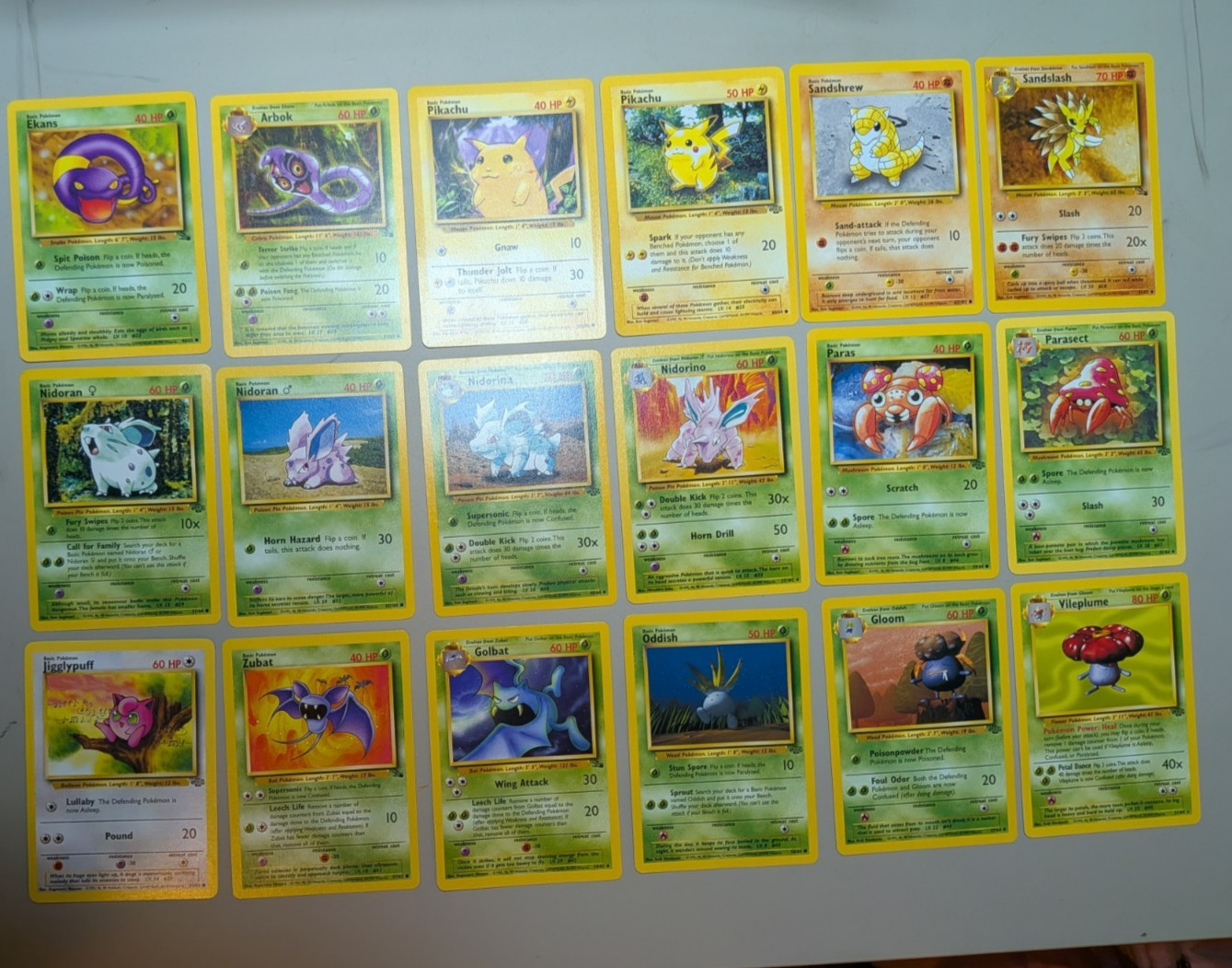 Pokemon TCG Base + Jungle + Fossil card lot (light to moderate wear) Pokemon TCG Base + Jungle + Fossil card lot (light to moderate wear)