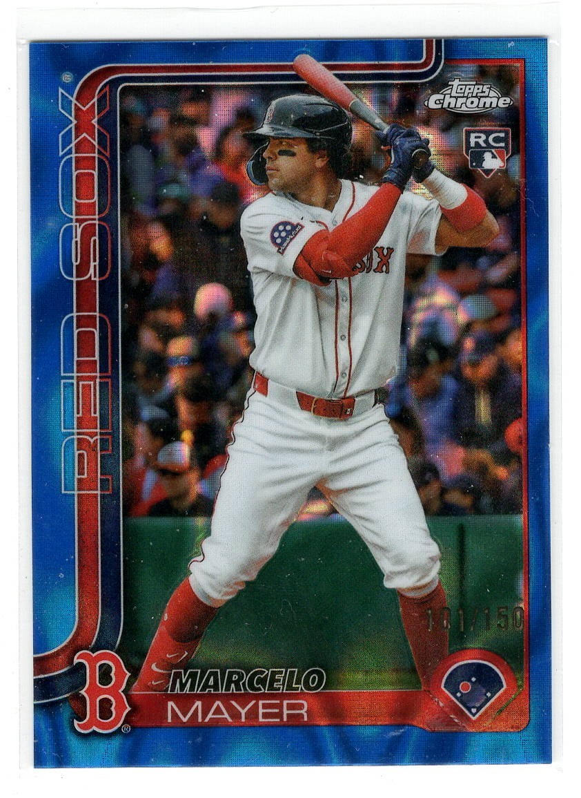 2025 Topps Chrome Update RC Marcelo Mayer #USC9 Blue Raywave Refractor /150 | SP