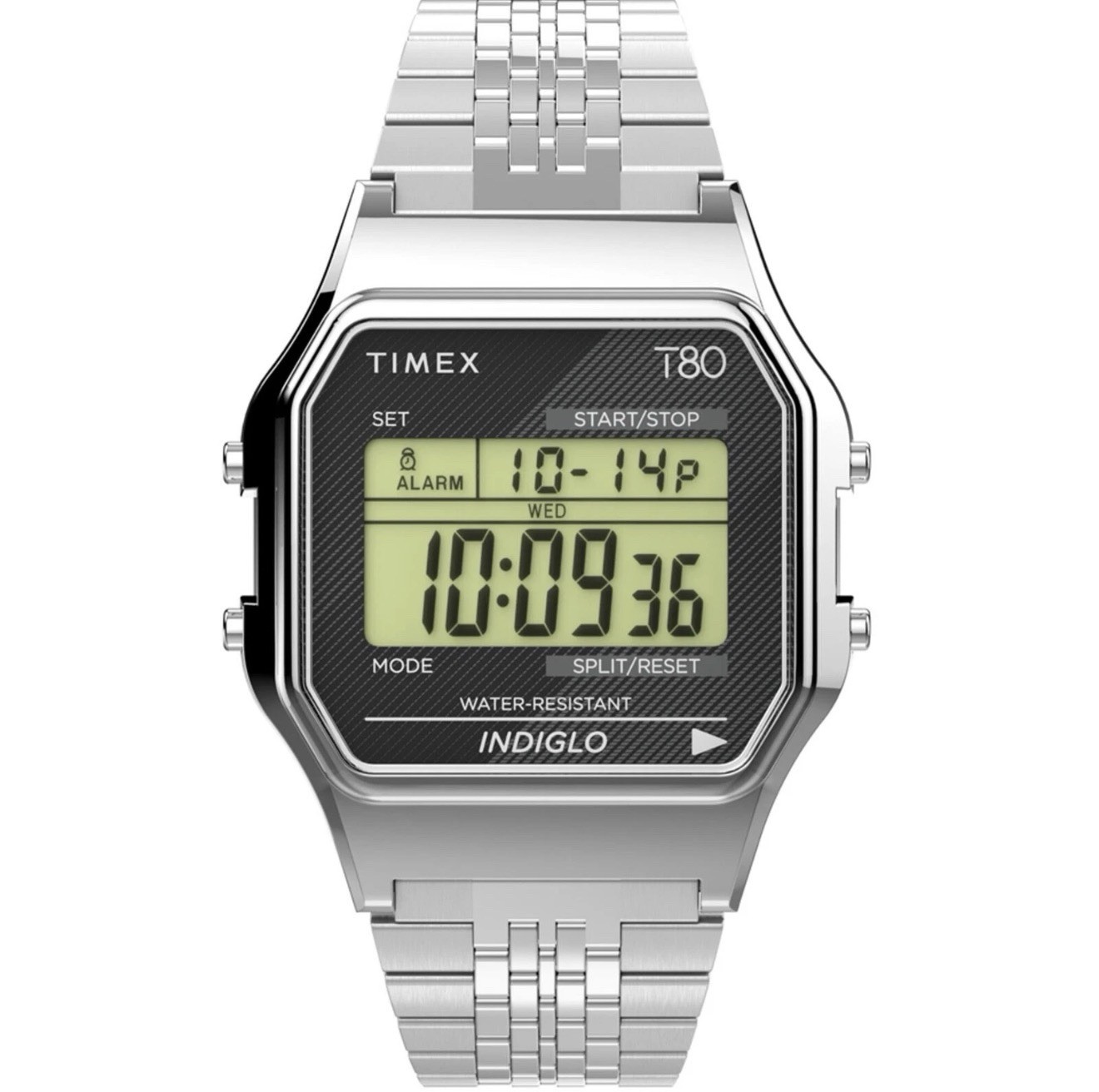 Timex T80 Silver 34mm Watch Stainless Steel Bracelet TW2V19000 Timex T80 Silver 34mm Watch Stainless Steel Bracelet TW2V19000