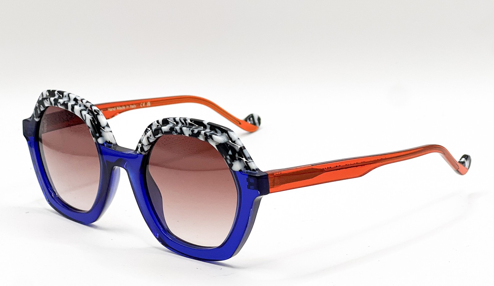 Face A Face Novva 1 5041 Black and White Mosaic Authentic Sunglasses 50-24