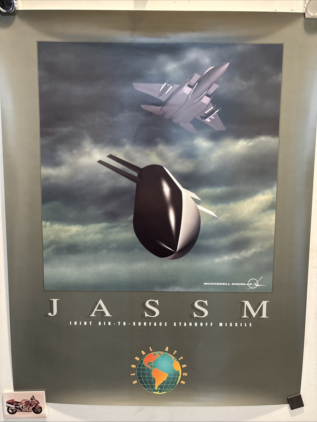 1999? McDonnell Douglas Poster JASSM Joint Air Surface Standoff Missile 27x21