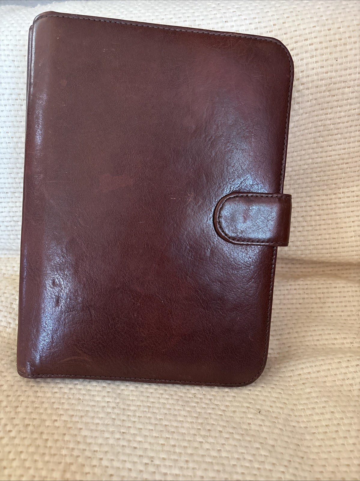 Vtg Wilson’s Leather Daily Planner Binder Portfolio Organizer Cowhide Leather 