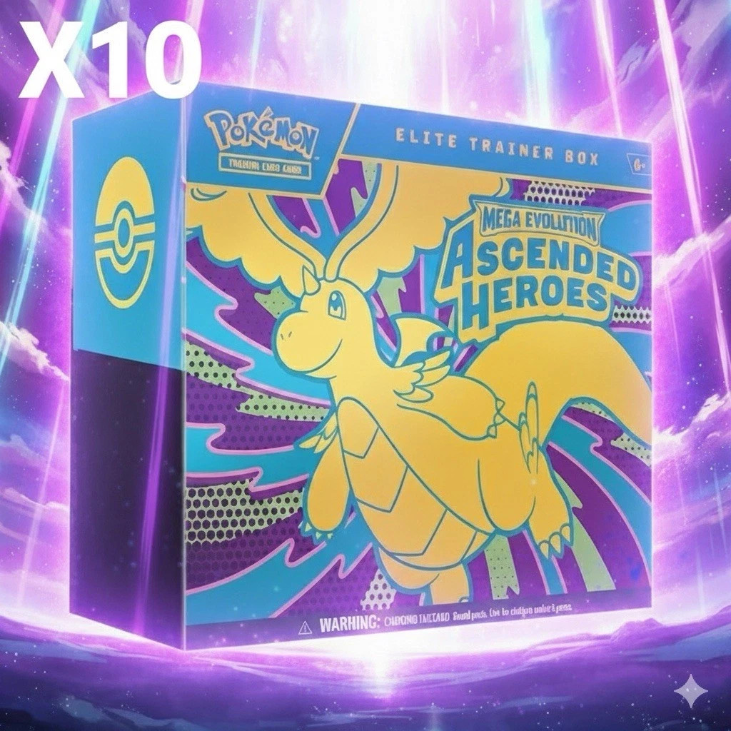 SALE OFF - Pokemon TCG Ascended Heroes ETB Case of 10 Sealed Elite Trainer Box SALE OFF - Pokemon TCG Ascended Heroes ETB Case of 10 Sealed Elite Trainer Box