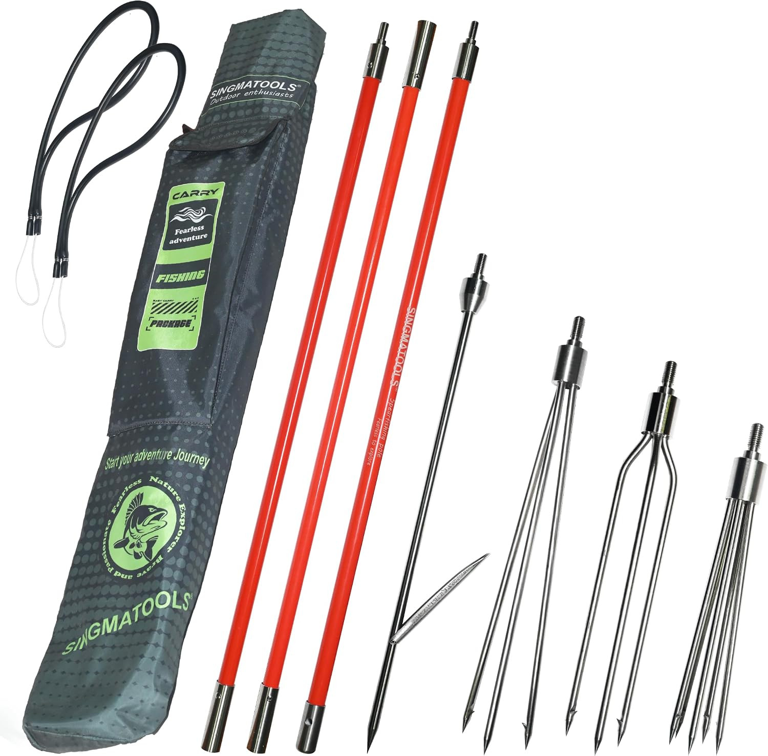 Spearfishing Pole Hawaiian Sling Fishing Spear Set Fiberglass Pole Spear Harpoon