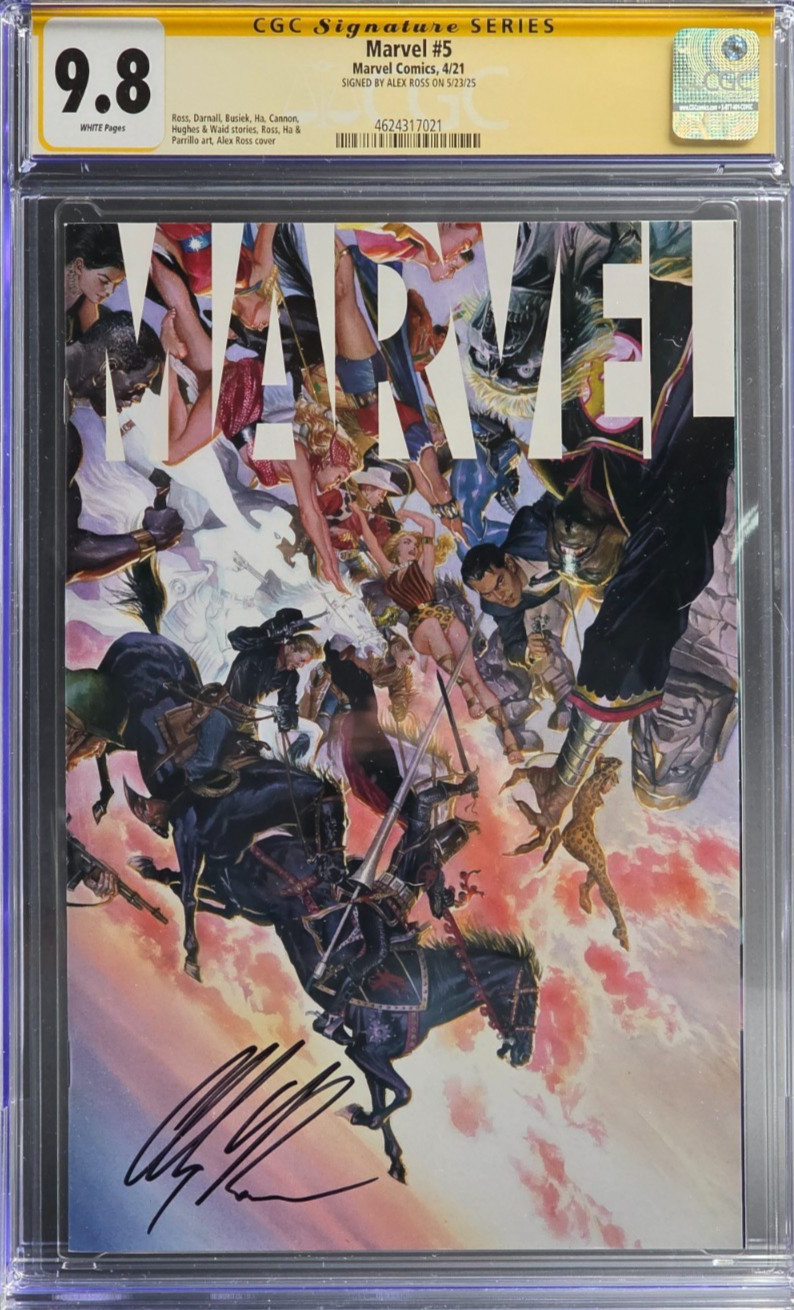 🔥MARVEL #5 (2020) CGC 9.8 SIGNED BY ALEX ROSS ✍️ TOP CENSUS 💎 WHITE PAGES 🔥