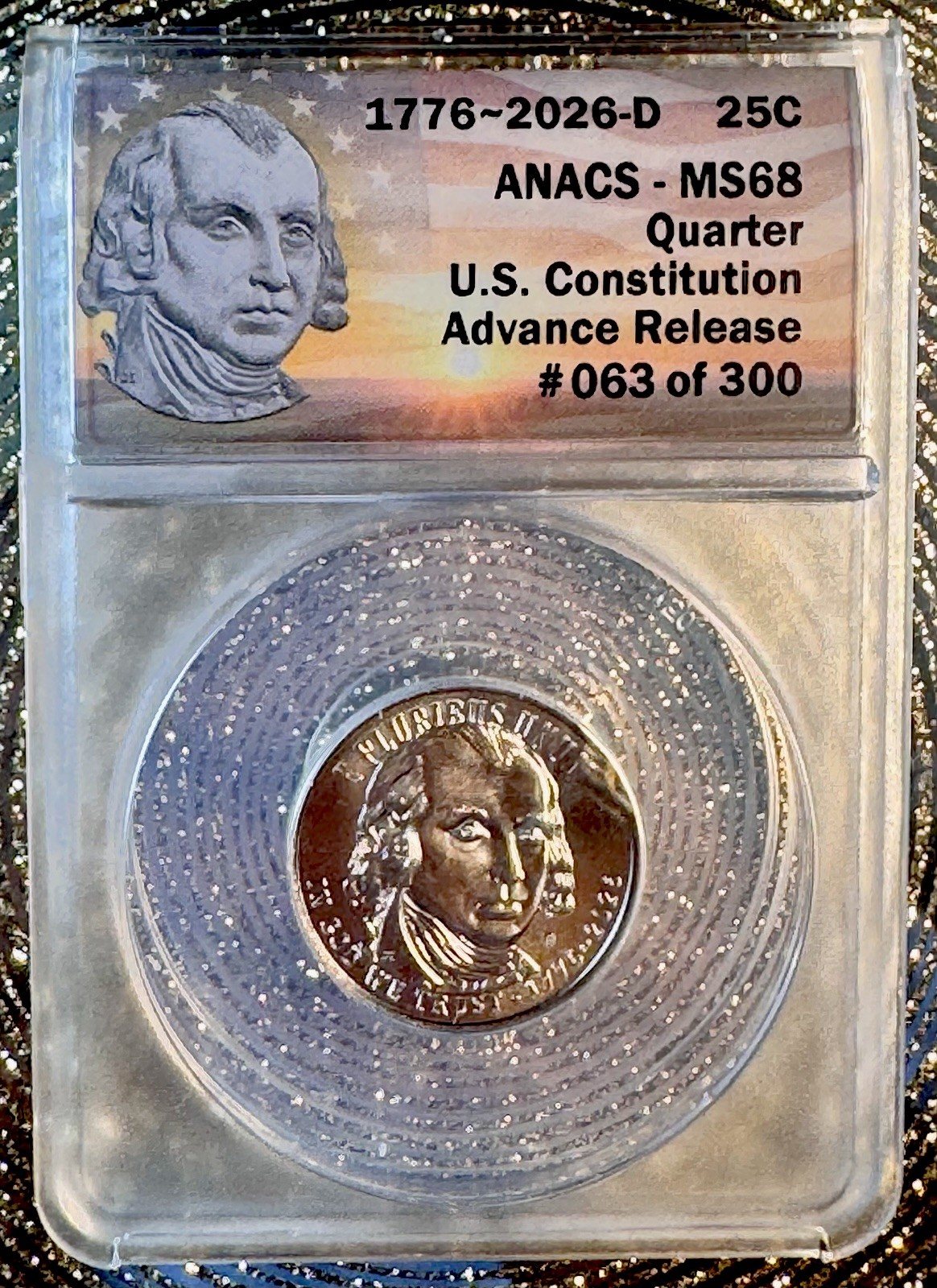 1776-2026 D US Constitution Quarter Anacs Ms 68 Clad Advanced 1776-2026 D US Constitution Quarter Anacs Ms 68 Clad Advanced