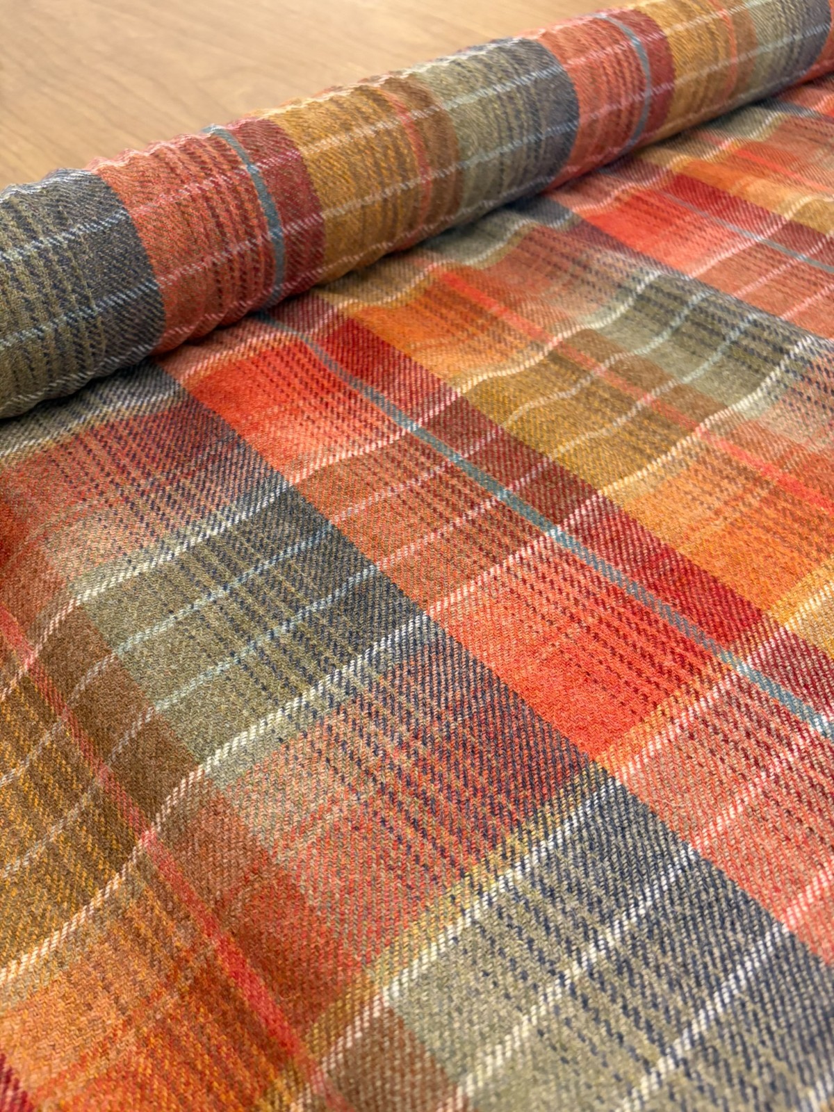 Mulberry Lee Jofa Wool red Plaid Fabric - 3.75 yards pillow/window treatment