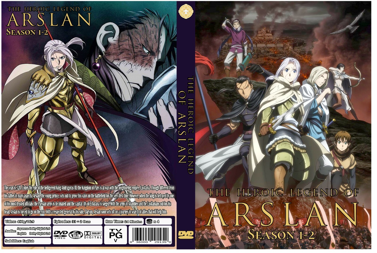 The Heroic Legend of Arslan Season 1-2 + 2 Ovas Dual Audio English/Japanese