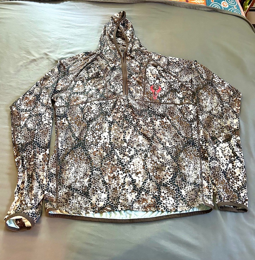 Badlands Stealth Hoodie Mens  Approach Camo 1/2 Zip Hunting Pullover Large