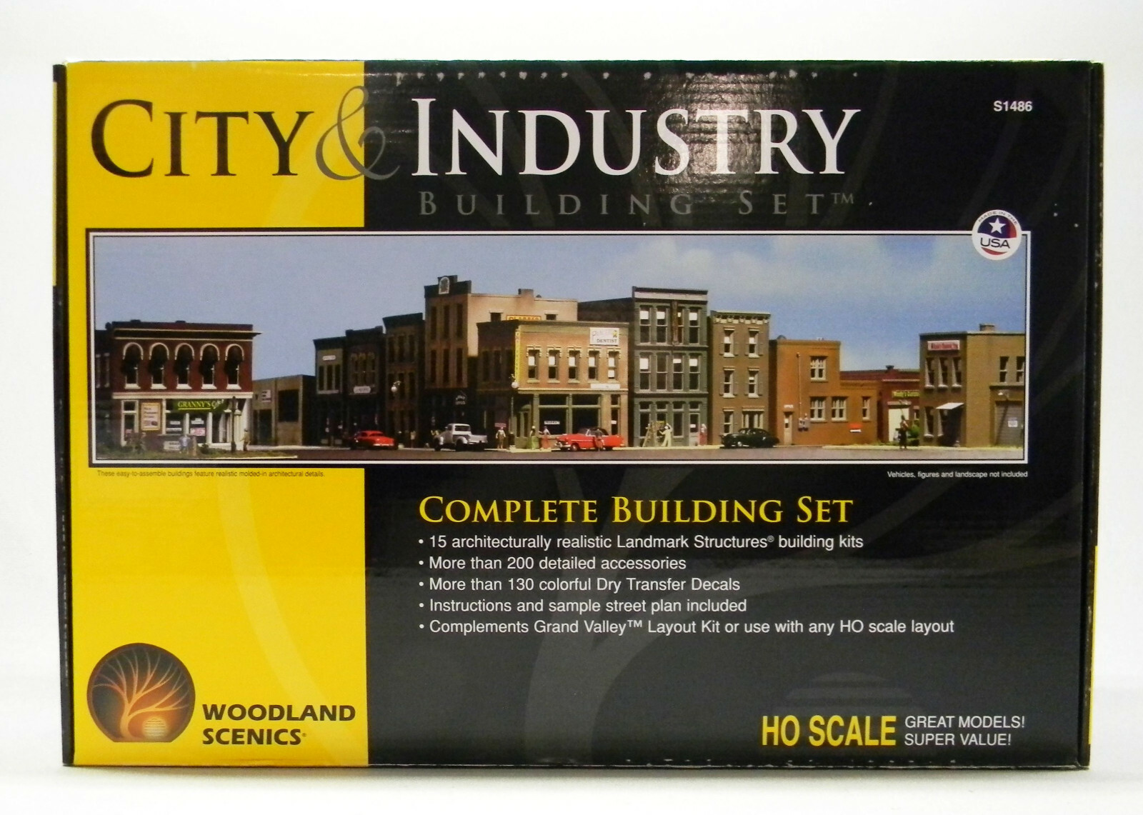 WOODLAND SCENICS S1486 HO SCALE CITY/INDUSTRY BUILDING KIT STRUCTURE WDS1486 NEW