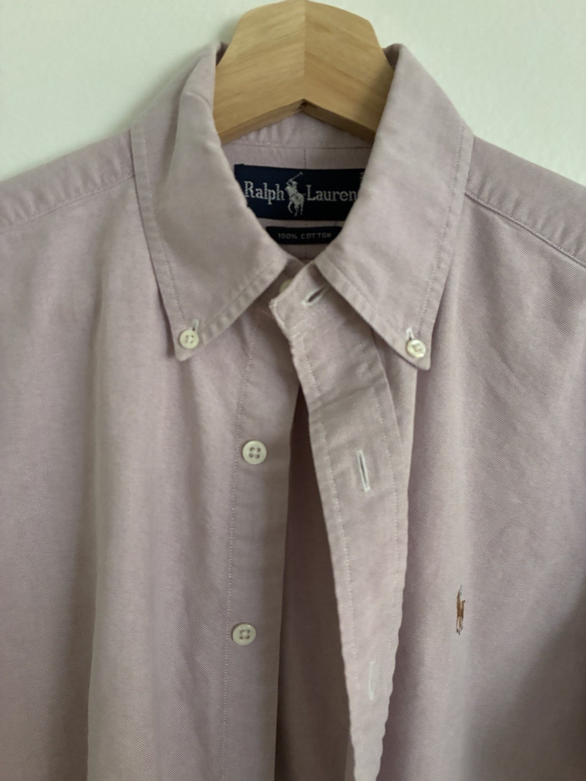 Vintage Polo Ralph Lauren Lavender Oxford Shirt OCBD 14.5-32 Small Vintage Polo Ralph Lauren Lavender Oxford Shirt OCBD 14.5-32 Small