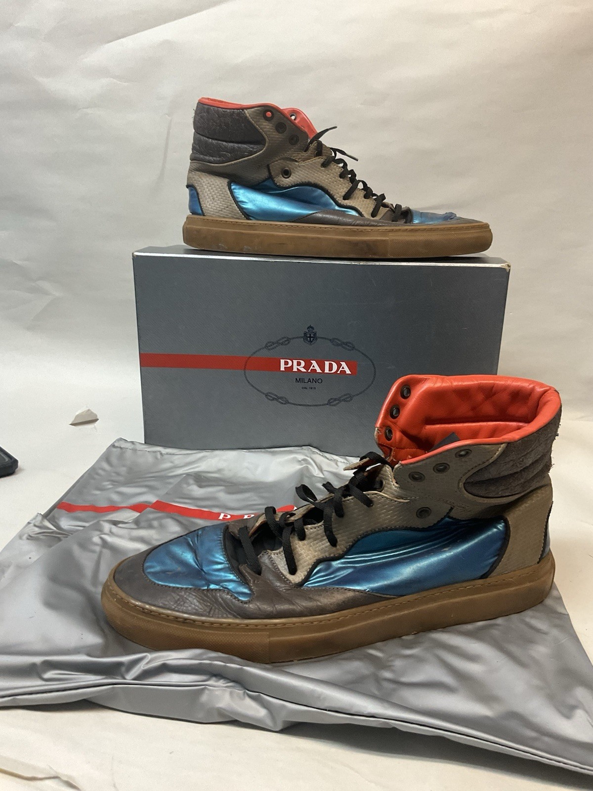 BALENCIAGA Boots Beige x Blue x orange EU 43   - 2200644160032 READ