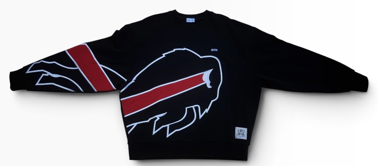 Kith For The NFL Buffalo Bills Vintage Nelson Crewneck large Black Kith For The NFL Buffalo Bills Vintage Nelson Crewneck large Black