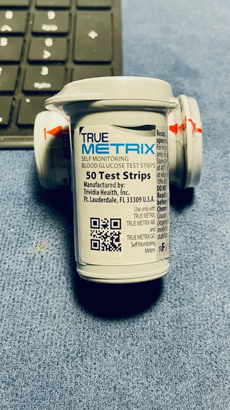True Matrix 1464 Glucose Blood Test Strips - 50 Strips x 2 vials (100 strips)
