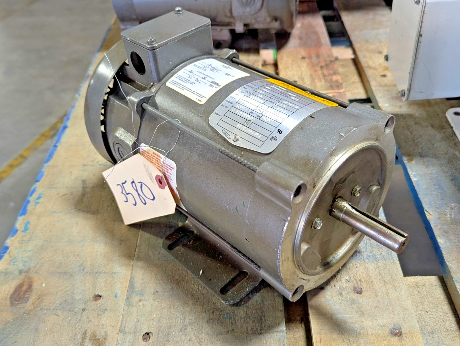 NEW BALDOR 1/3 HP DC MOTOR / CD3433  90 VOLT 1750 RPM  56C FRAME