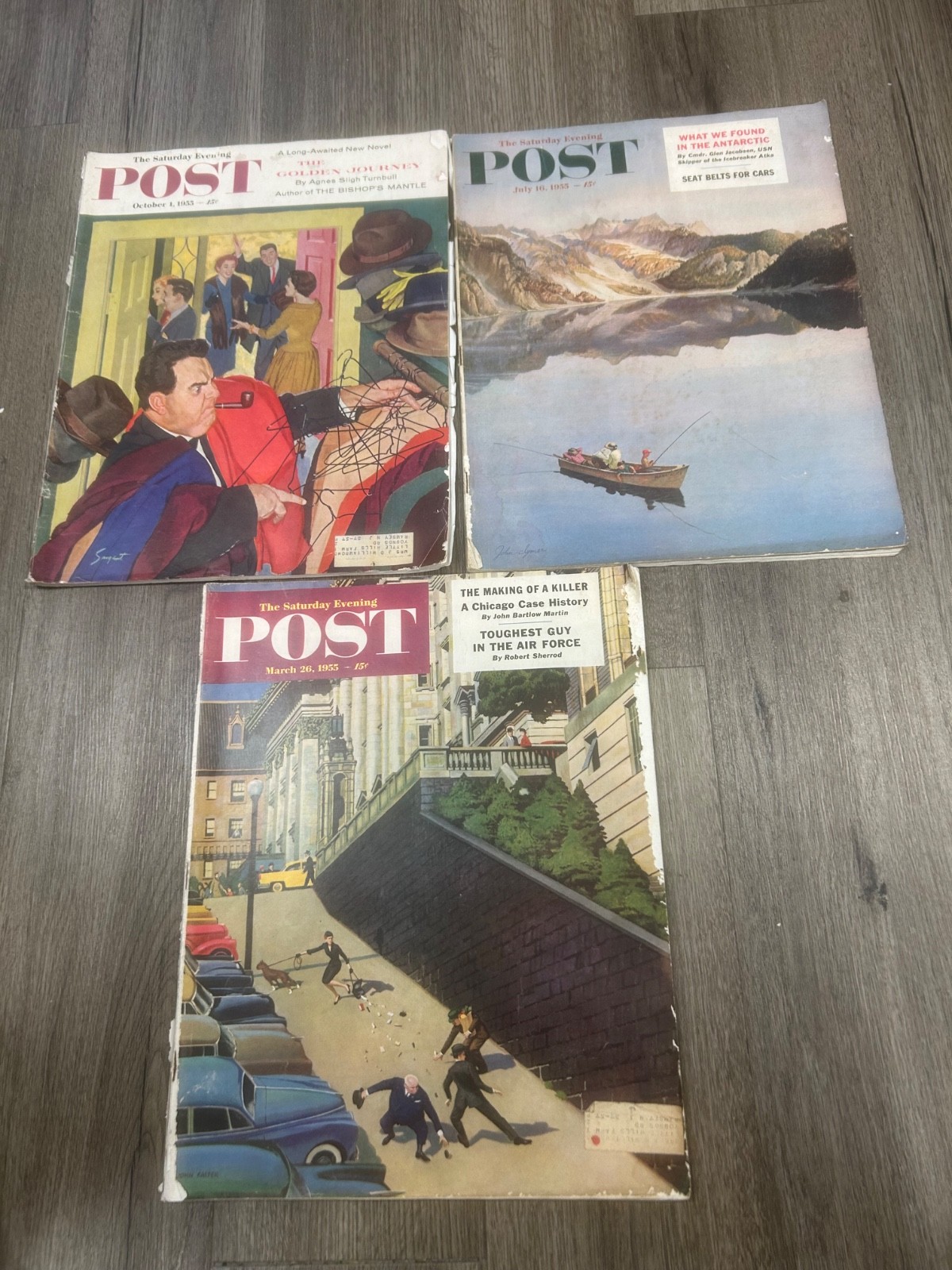 Saturday evening, post 1955 lot of 3 March 26, July 16 October one good conditio