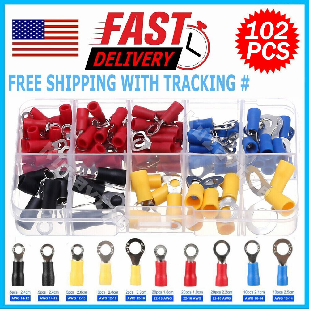 300/1200PCS Assortment Electrical Wire Connectors Insulated Crimp Terminals Kit