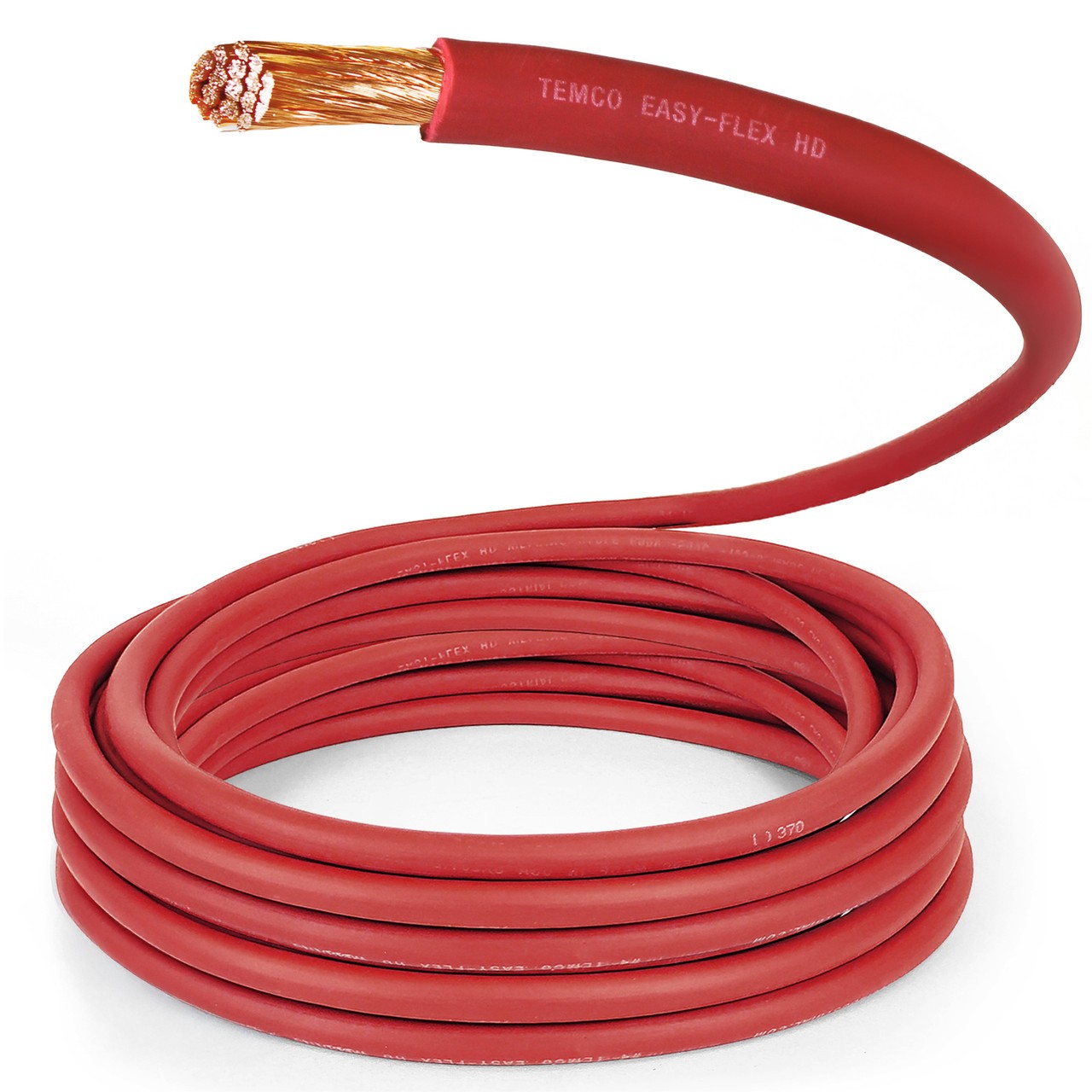 TEMCo 3/0 AWG RED Welding Cable Per-Foot Flexible Copper USA Battery Wire