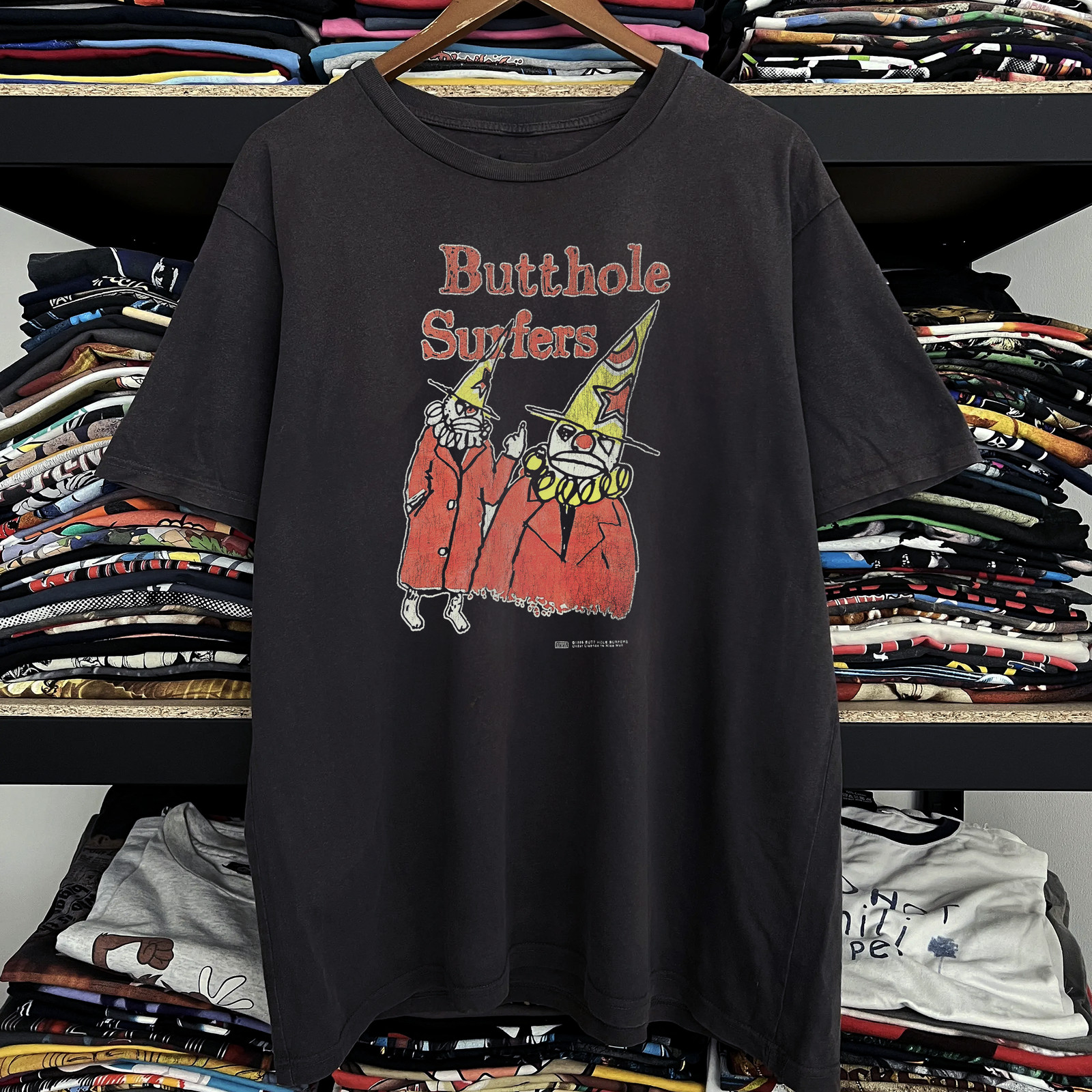 1996 Butthole Surfers Washed T-Shirt Black L 1996 Butthole Surfers Washed T-Shirt Black L