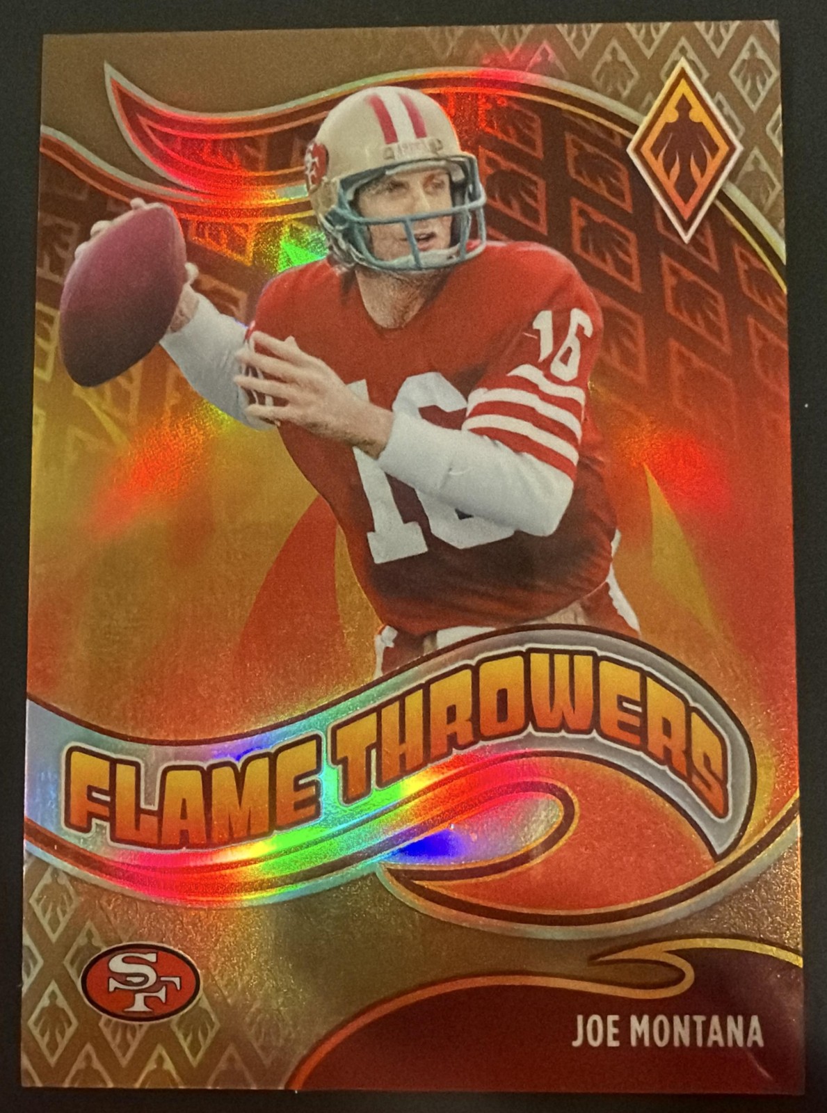 2021 Panini Phoenix Joe Montana Flame Throwers Bronze /50 2021 Panini Phoenix Joe Montana Flame Throwers Bronze /50