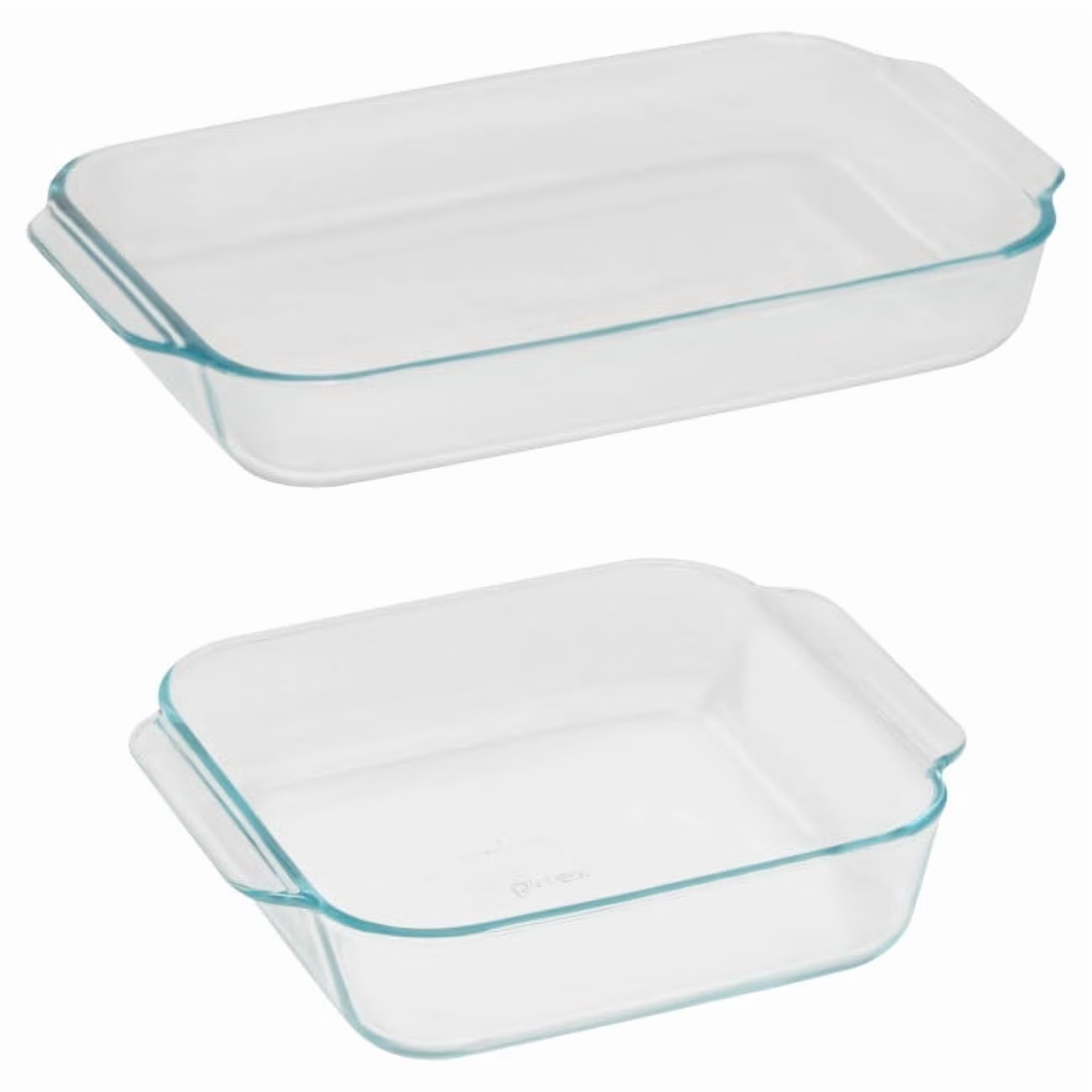 Pyrex Basics 2-Piece Glass Bakeware Set w/ 2 & 3 Qt Rectangle Pyrex Basics 2-Piece Glass Bakeware Set w/ 2 & 3 Qt Rectangle