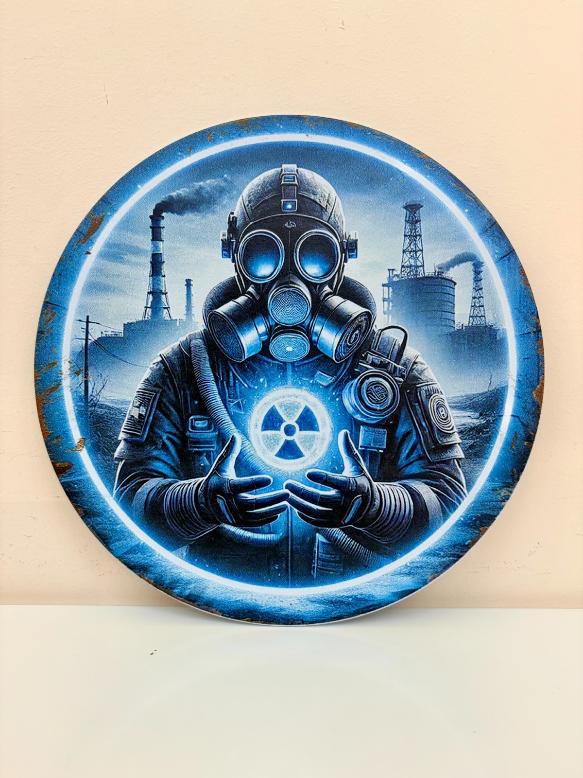 Vintage Metal Sign S.T.A.L.K.E.R. 2 Chornobyl Pripyat Gaming Decor Wall Art 20cm