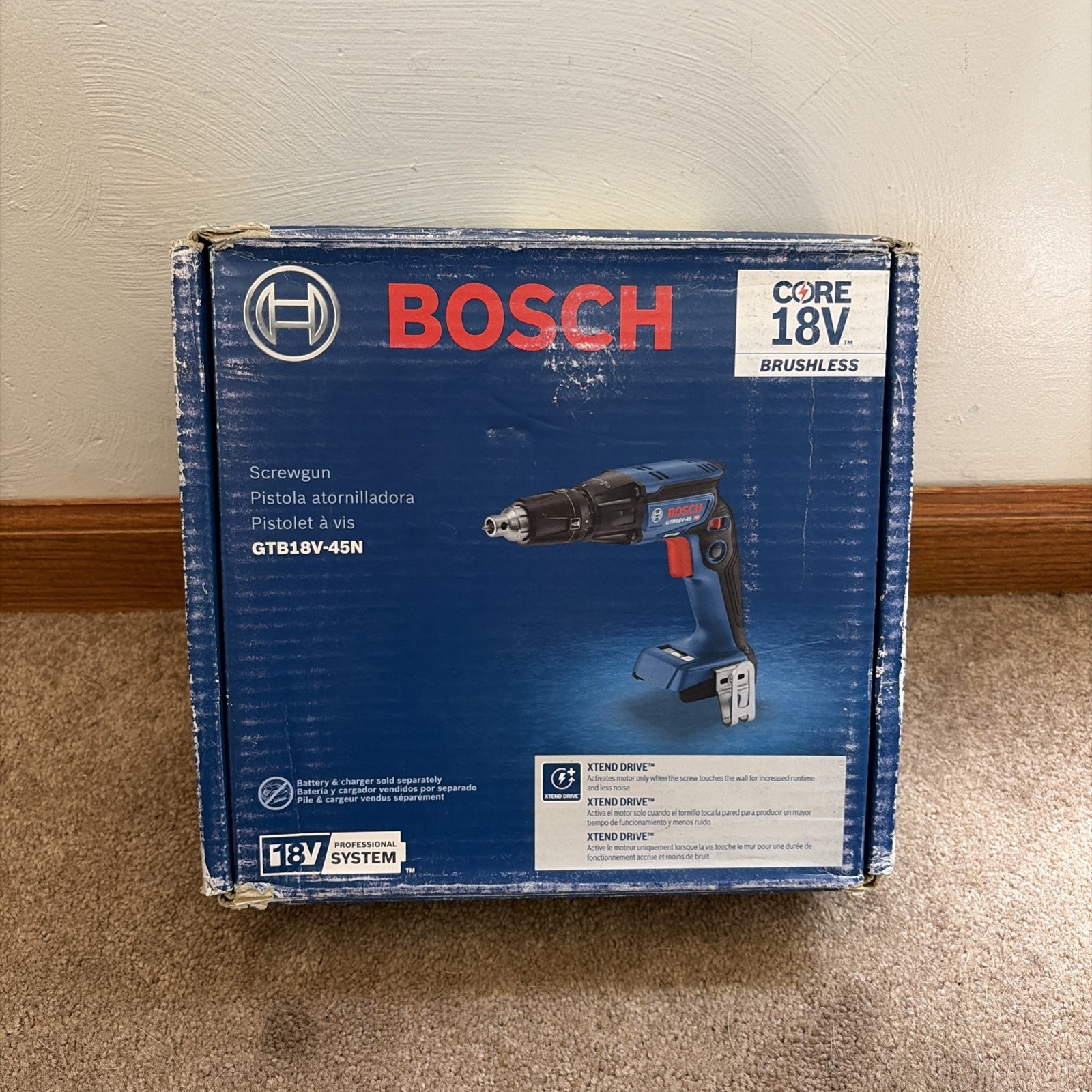 BRAND NEW BOSCH GTB18V-45N Xtend Drive 18V 18 Volt Brushless 1/4\