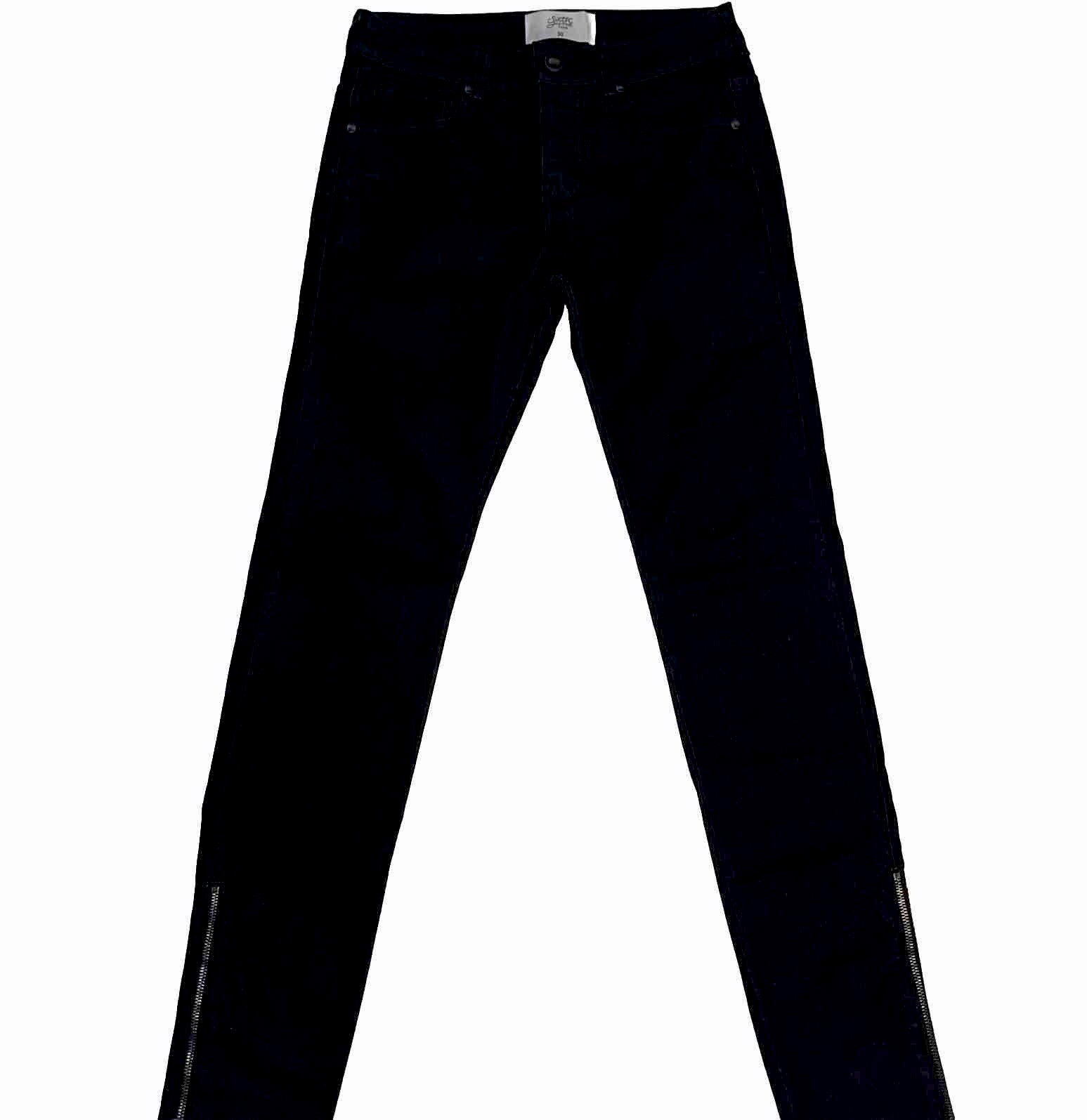 Sixth June Black Jeans Size 30 W/ Button Fly, Zip Ankle, M1817HDE NWOT