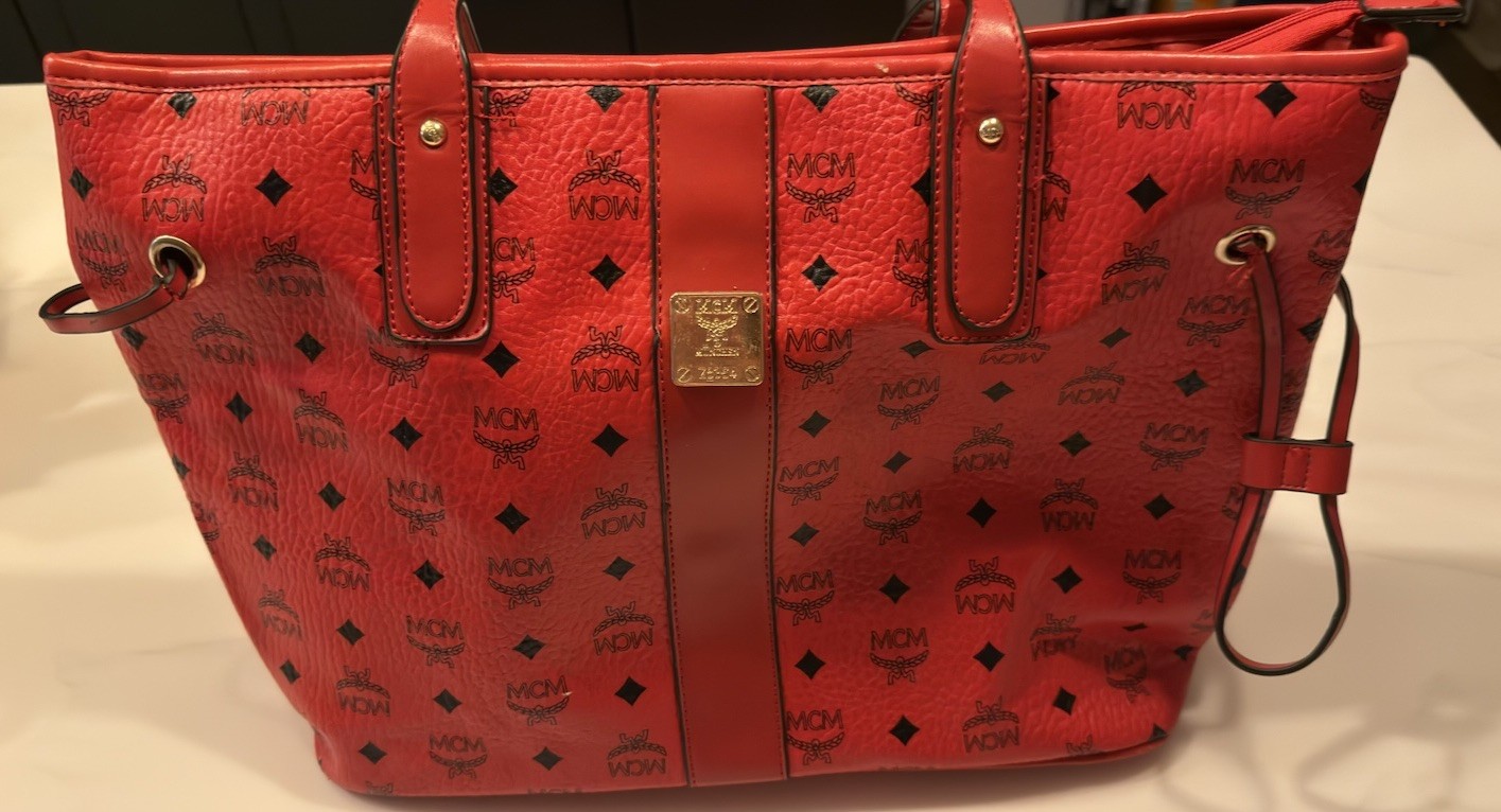MCM “Liz” Reversible Visetos Shopper Tote (Red) MCM “Liz” Reversible Visetos Shopper Tote (Red)